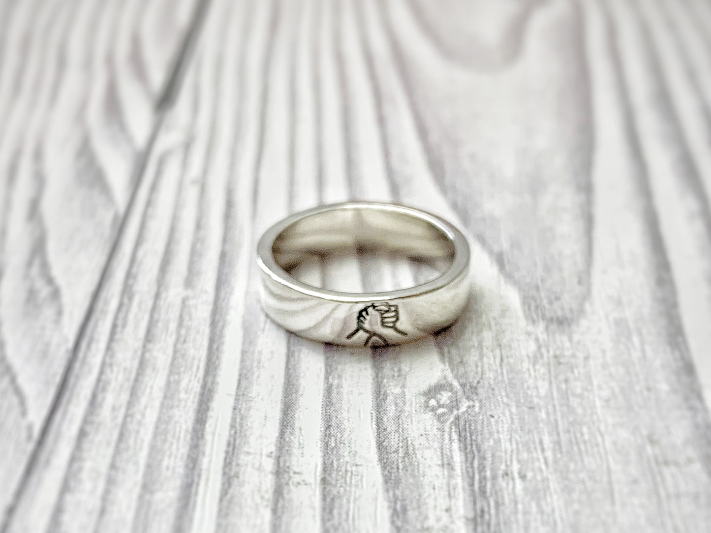 Hand stamped sterling silver band ring, personalised ring, mummy ring, daddy ring, name ring