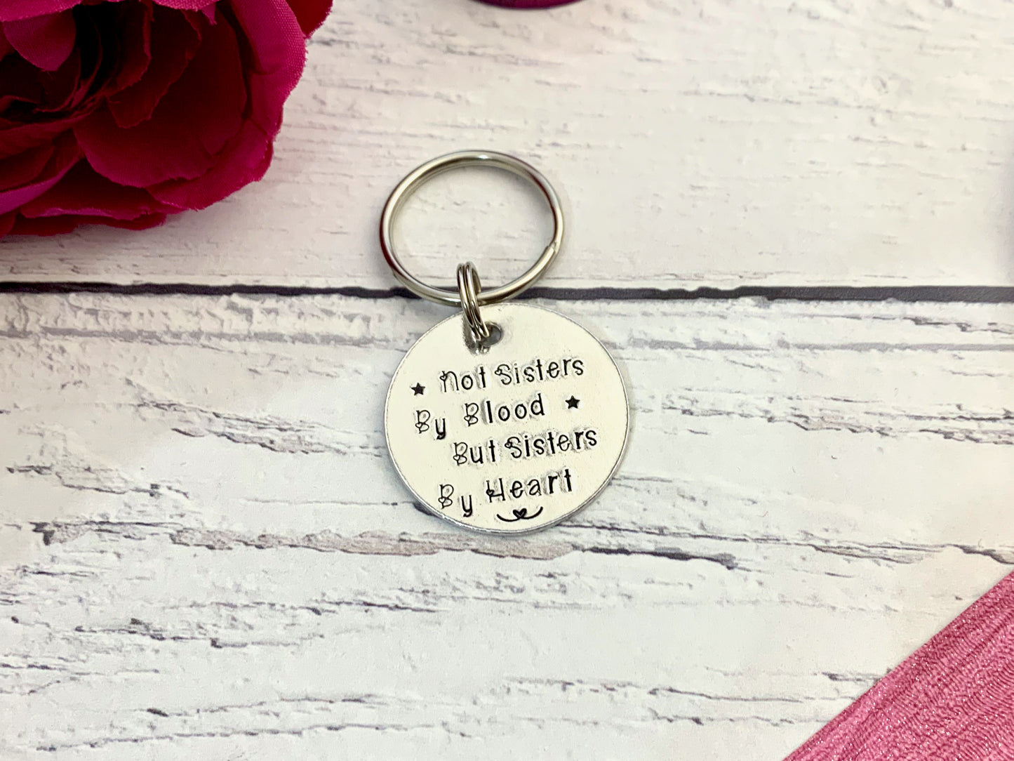 Not Sisters By Bloody But Sisters By Heart keyring