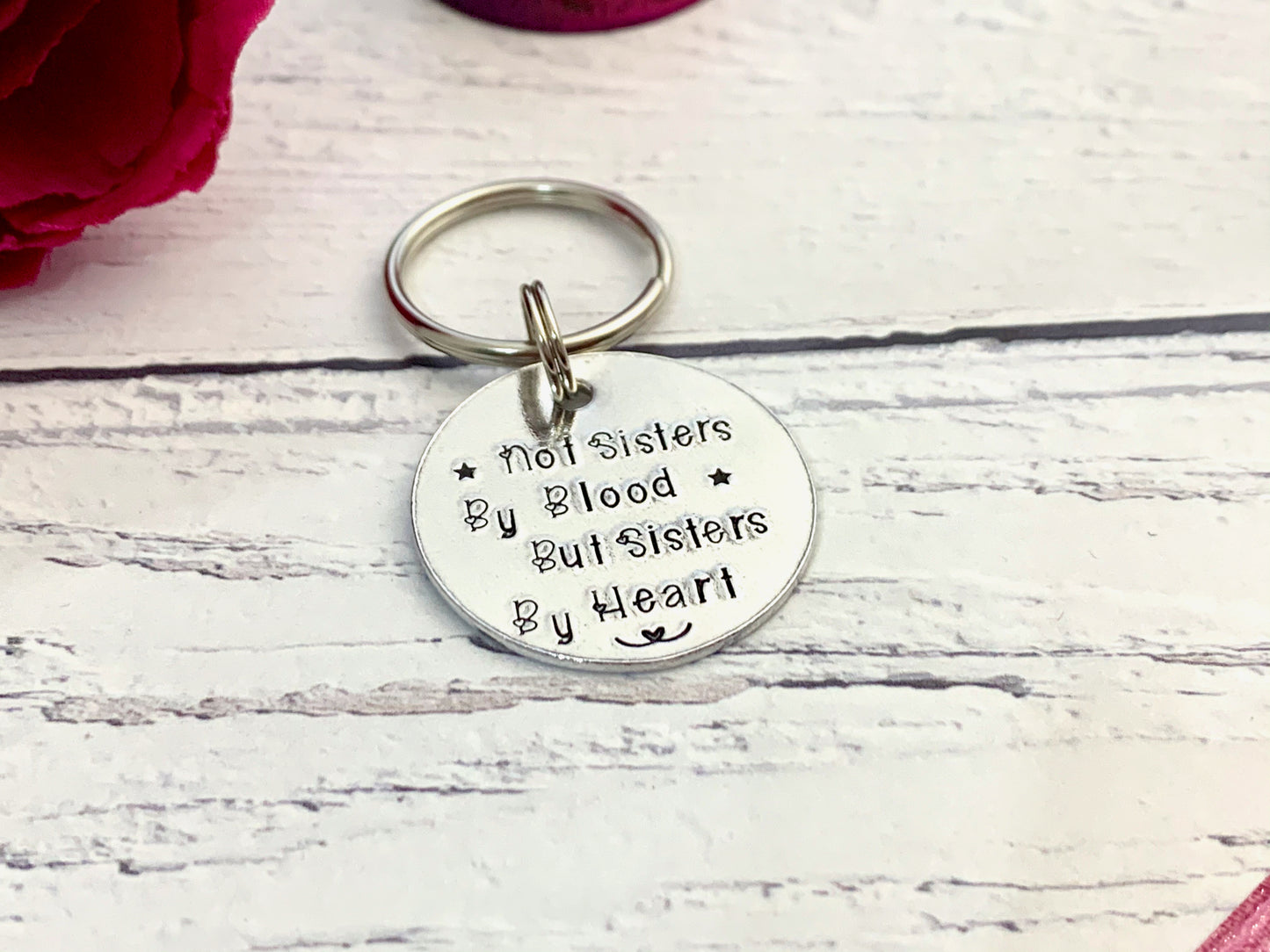 Not Sisters By Bloody But Sisters By Heart keyring