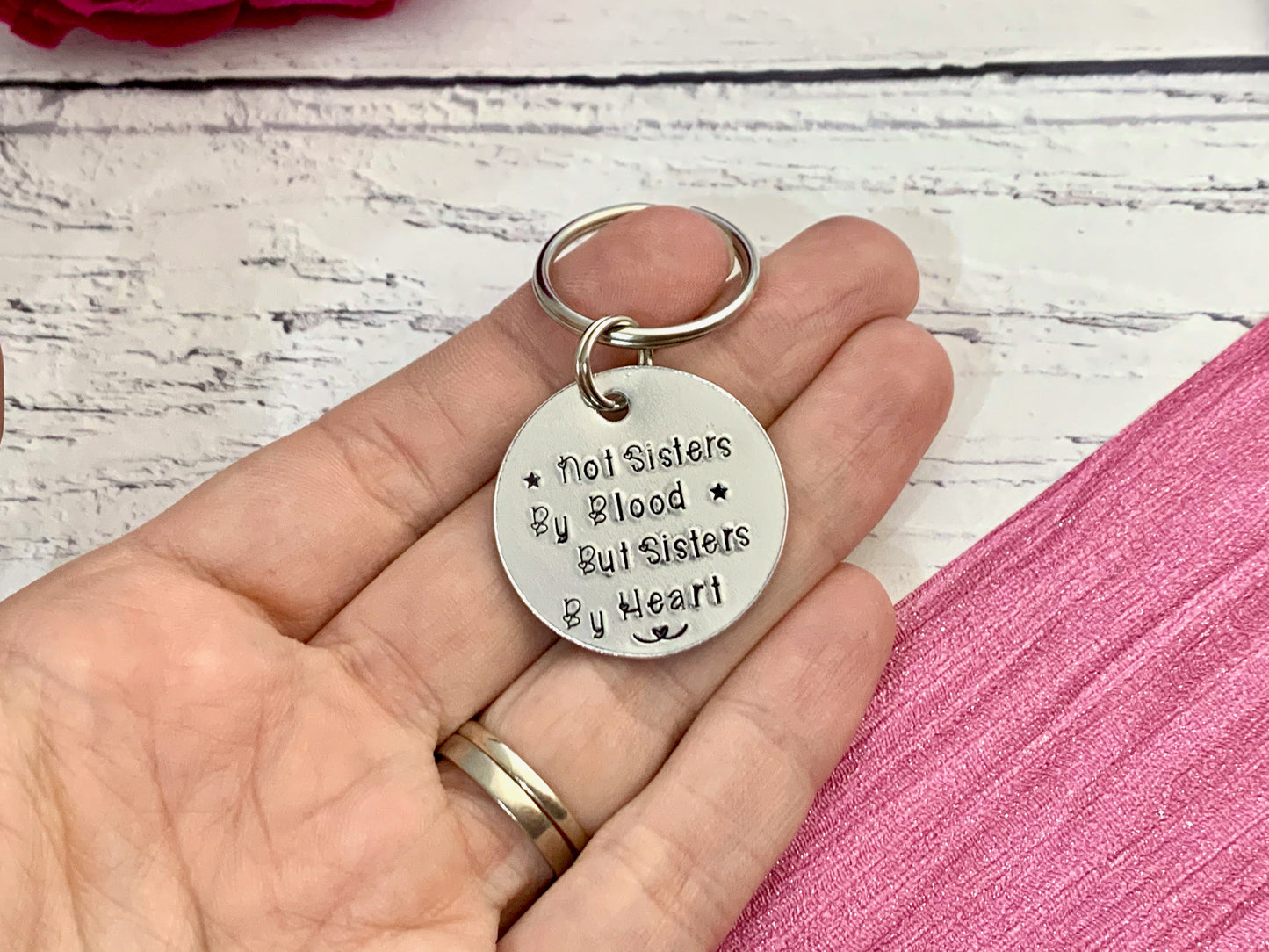 Not Sisters By Bloody But Sisters By Heart keyring