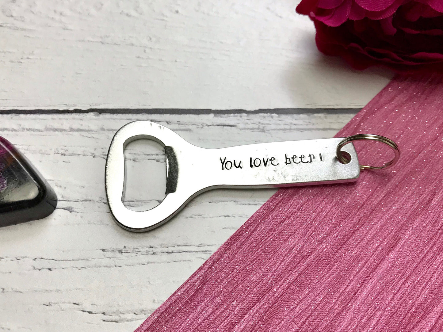 Hand Stamped Beer Bottle Opener, Dad Bottle Opener, Father's Day Bottle Opener, Personalised Opener, Dad Beer Gift