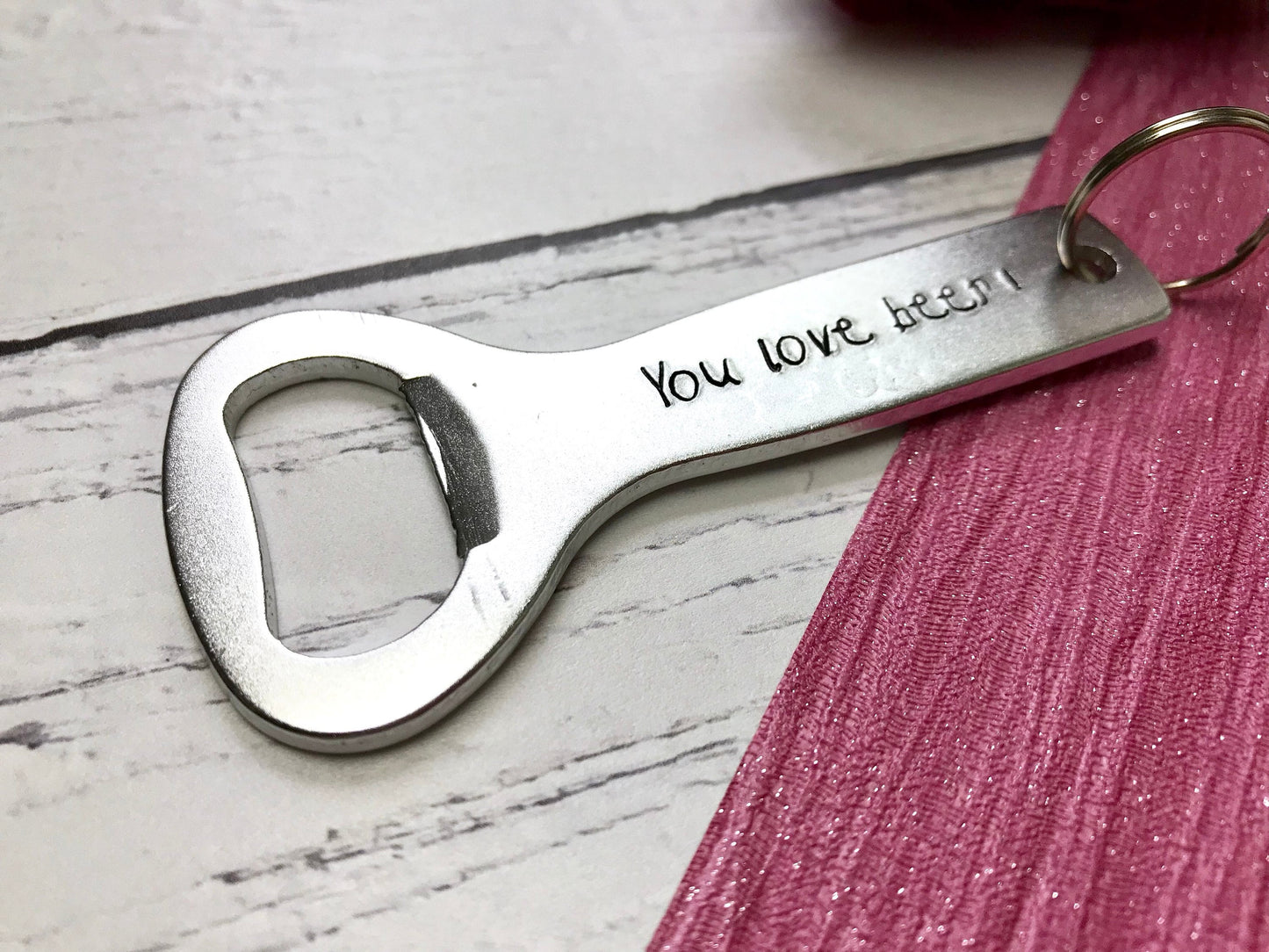 Hand Stamped Beer Bottle Opener, Dad Bottle Opener, Father's Day Bottle Opener, Personalised Opener, Dad Beer Gift