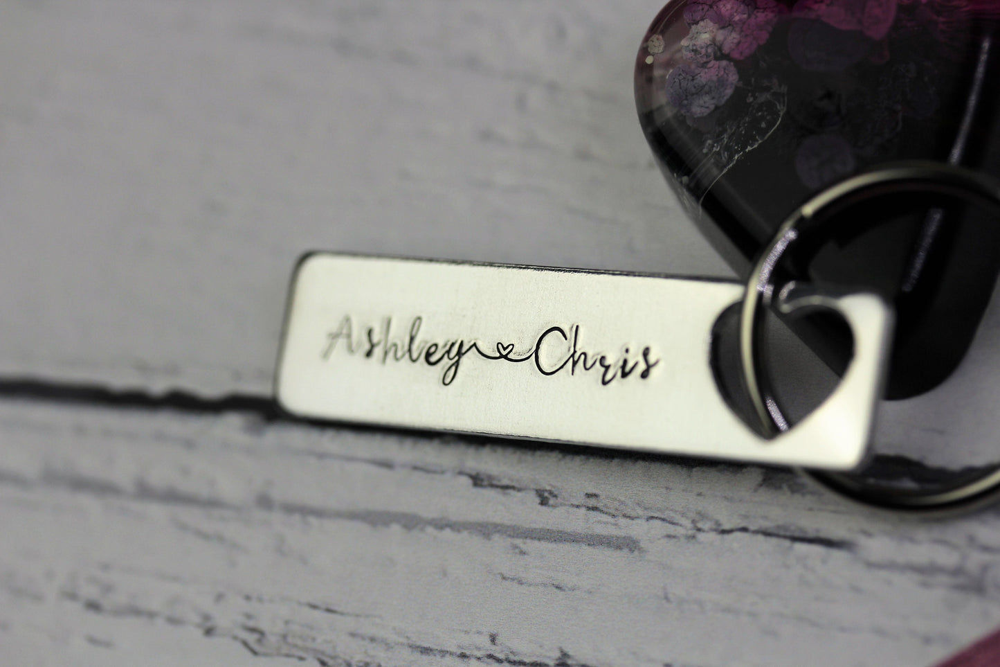 Personalised names keyring, love heart keyring, valentines day gift, anniversary gift