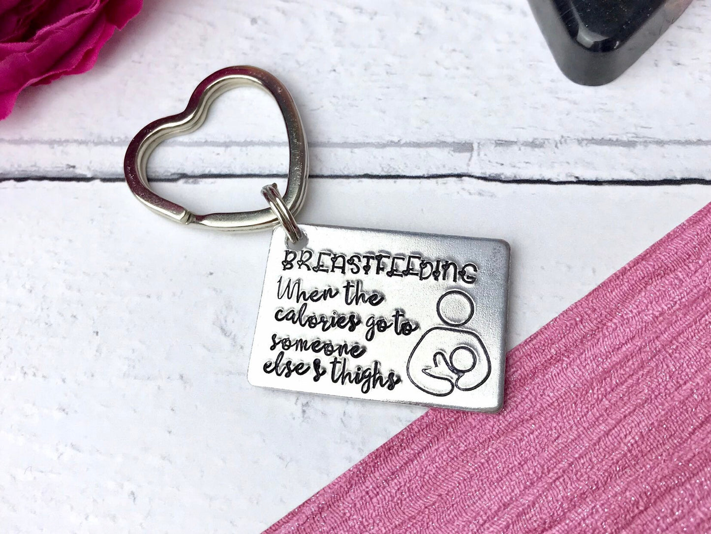 Funny breastfeeding keyring, cheeky keyring, breastfeeding, milk maker, boobies keying,  boobie gift, golden boobies