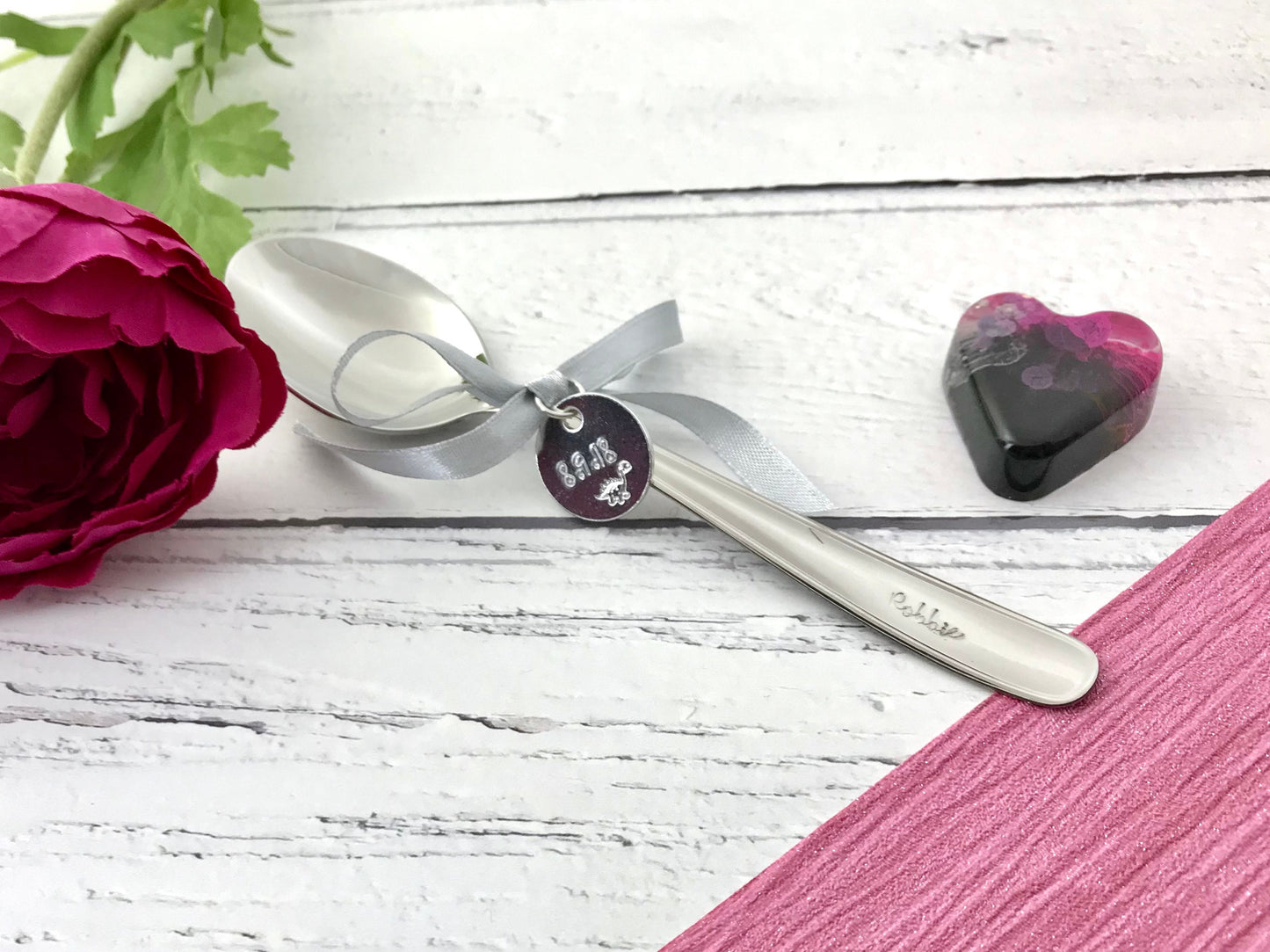 Christening personalised spoon, name, date, baptism