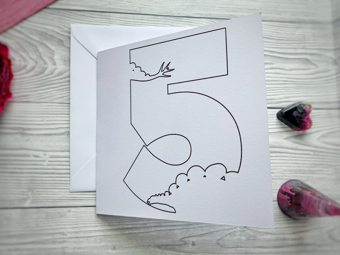 Personalised Dinosaur Birthday Greetings Card, Birthday Card, Personalised Dinosaur Card, Colour In Card, Dinosaur, Stegosaurus, Artist