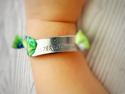 Medical bracelet, information bracelet, medical ID, stretchy bracelet, ID bracelet, lost bracelet, childs ID, parent information